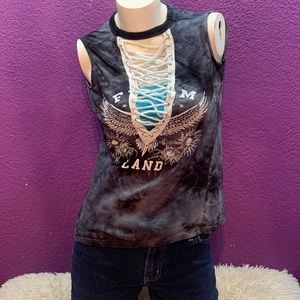 Black and Grey Tie Dye Shirt